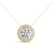 Circle of love Halo Pendant with Lab-Grown Diamond 14k gold