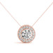 Circle of love Halo Pendant with Lab-Grown Diamond 14k gold