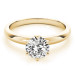 Six prong solitar with lab grown diamond 14k gold Six prong solitar with lab grown diamond 14k gold