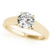 Flat shank solitar ring 14k gold