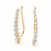 Womens LG Diamond Climber Earrings 14k Gold (0.24ctw)