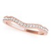 Bright cut wedding curved band 14k gold