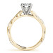 Braided Solitaire Diamond 14k Gold