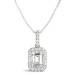 Pendant Halo Lab Grown Diamond 14k Gold Pendant Halo Lab Grown Diamond 14k Gold