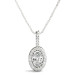Halo Lab Grown Diamond Pendant 14k