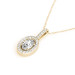 Halo Lab Grown Diamond Pendant 14k