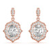 SCALLOPED OV HALO EARRINGS LABGROWN DIAMOND 14K GOLD
