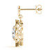 SCALLOPED OV HALO EARRINGS LABGROWN DIAMOND 14K GOLD