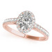 Halo Oval Labgrown Diamond Ring 14k Gold