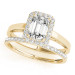 Lab Grown Diamond Halo Engagement Ring 14k Gold Lab Grown Diamond Halo Engagement Ring 14k Gold