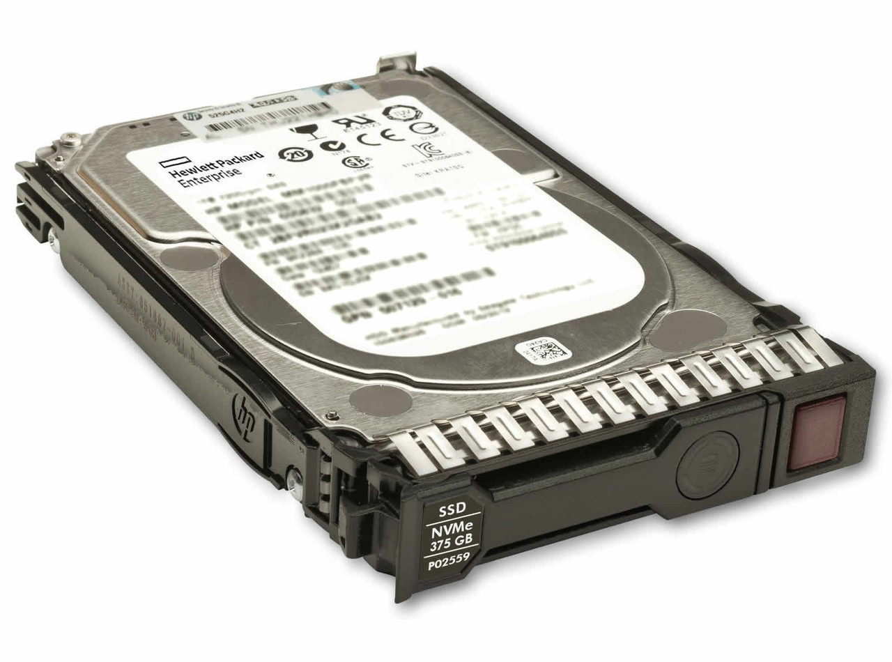 878014-B21 HPE 375GB NVMe x4 Lanes Write Intensive SFF (2.5in) SCN  Digitally Signed Firmware SSD (HPE Spare #: P02559-001)