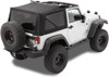 7984617 Bestop Soft Top OEM Replace-A-Top With Tinted Windows & No Door Skins (Premium Black Twill) - Jeep Wrangler JK 2-Door 2010-2018