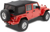 7984717 Bestop Soft Top OEM Replace-A-Top With Tinted Windows & No Door Skins (Premium Black Twill) - Jeep Wrangler JK 4-Door 2010-2018