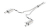 140590 Borla S-Type Cat-Back Exhaust System (2.5" Pipe Diameter & 4.0" Single Round Rolled Angle-Cut Polished Tips) - Ford Mustang GT 5.0L V8 2015-2017