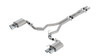 140742 Borla S-Type Cat-Back Exhaust System (3.0" Pipe Diameter & 4.0" Single Round Rolled Angle-Cut Polished Tips) - Ford Mustang GT 5.0L V8 2018-2023