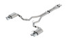 140746 Borla ATAK Cat-Back Exhaust System (3.0" Pipe Diameter & 4.0" Dual Round Rolled Angle-Cut Long Polished Stainless Tips) - Ford Mustang GT 5.0L V8 w/o Active Exhaust 2018-2023