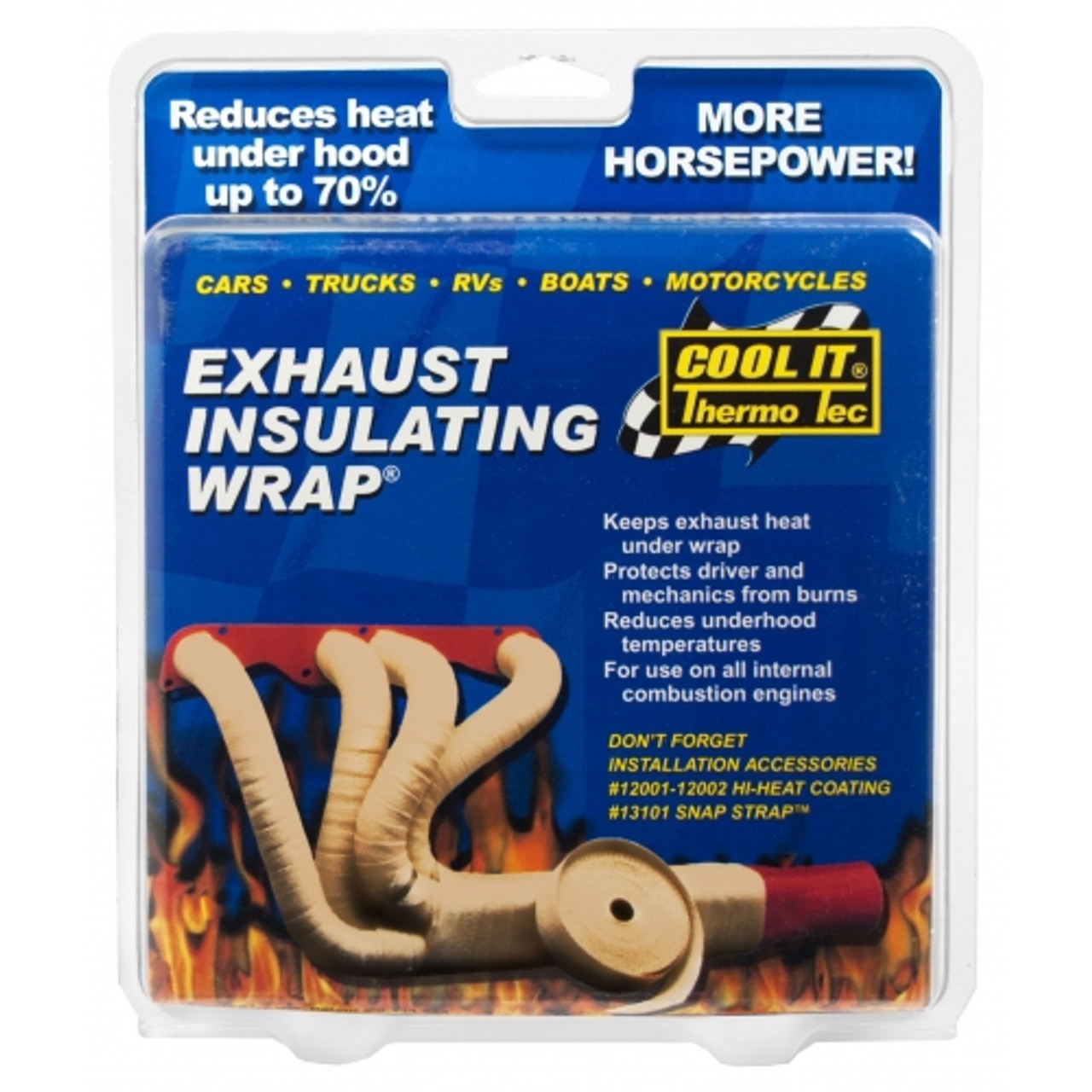 Thermo Tec 19222 Exhaust Insulation Wrap Kit, Black