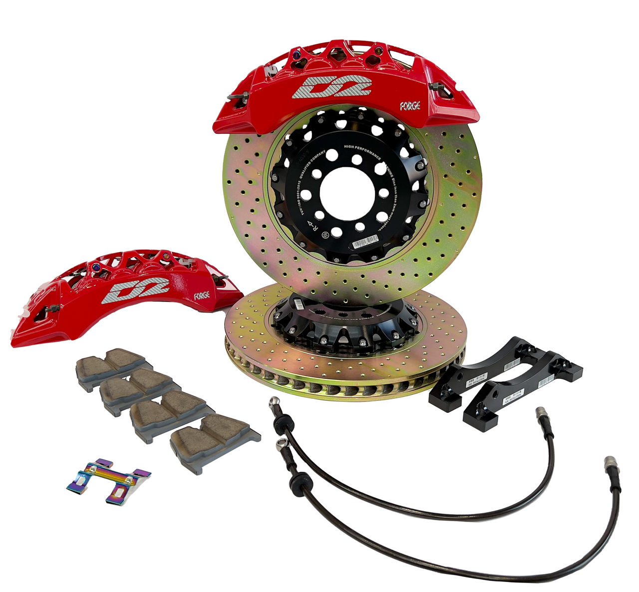 D2 Racing Front Brake Kit 8 POT Hollow Street Caliper 380X32mm for
