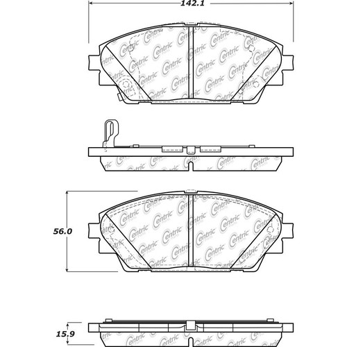 105.17280 Posi Quiet Ceramic Front Brake Pads - Mazda