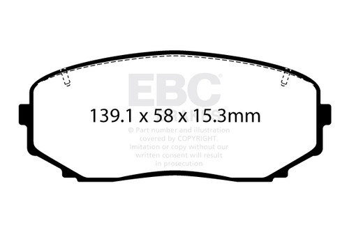 DP62463 EBC 6000 Series Greenstuff Truck and SUV Brakes (FRONT)