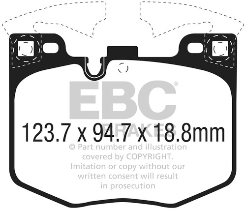 DP62302 EBC 6000 Series Greenstuff Truck and SUV Brakes (FRONT)