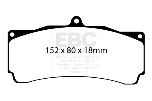 DP4006R EBC Yellowstuff Street and Track Brake Pads (FRONT) for D2 Racing brake kits 330mm