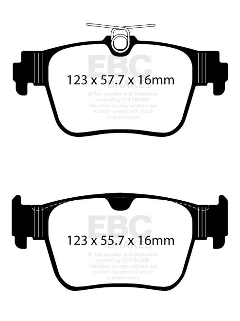 DP42438R EBC Yellowstuff Street and Track Brake Pads (REAR)