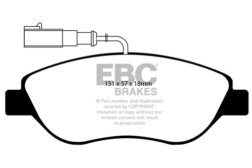 DP1382/2 EBC Ultimax OEM Replacement Brake Pads (FRONT)