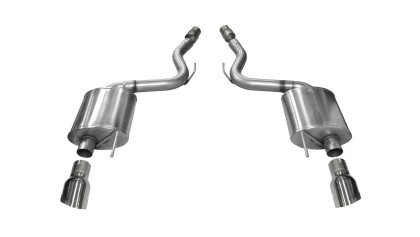 14329 Corsa Touring 3.0" Axle-Back Exhaust w/ 4.5" Single Polished Tips - Ford Mustang Fastback GT 5.0L V8 2015-2017