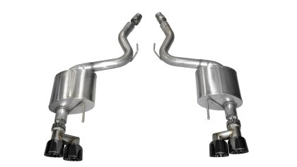 14334BLK Corsa Sport 3.0" Axle-Back Exhaust w/ 4.0" Twin Black Tips - Ford Mustang Fastback GT 5.0L V8 2015-2017