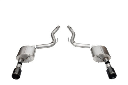 21253BLK Corsa Performance Sport 3.0" Axle-Back Exhaust w/ 4.5" Straight-Cut Single Black Tips - Ford Mustang GT 5.0L V8 2024+