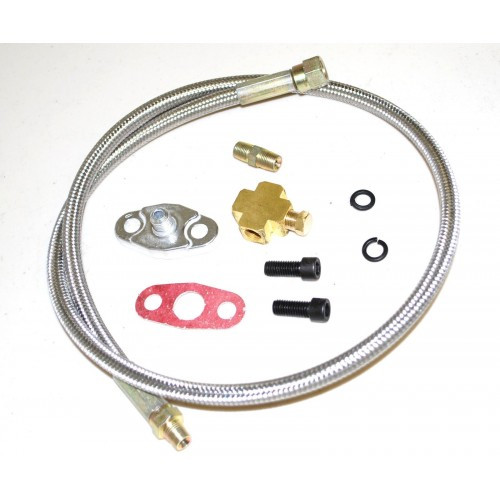 TPS - Universal Braided Stainless Steel Turbo Oil Feed Line Kit