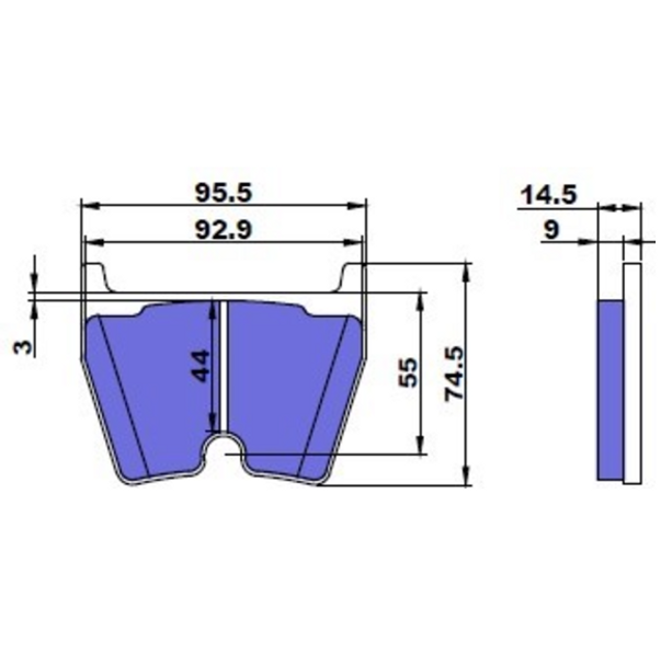 D2 Racing Street Pads for F380mm, F400mm & F421mm/ R400mm & R421mm Rotors W/ 8POT Street Calipers