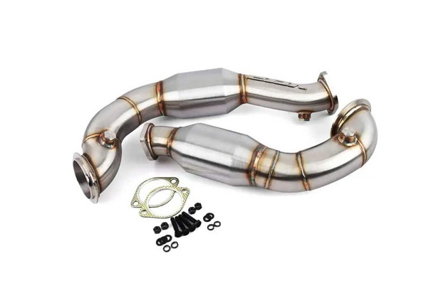 VRSF 3″ Cast Stainless Steel Catless Downpipes BMW 07-10 N54 V2 335i / BMW 08-12 135i - BRUSHED FINISH - CATLESS RACE DOWNPIPE