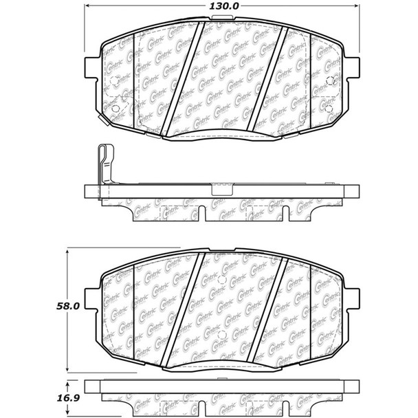 105.13970 Posi Quiet Ceramic Front Brake Pads - Hyundai, KIA