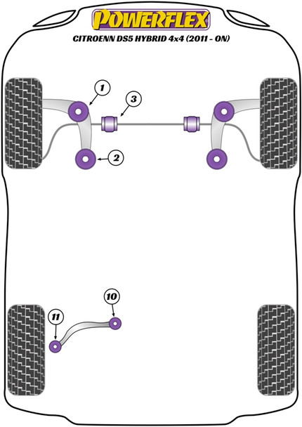 PFF50-402 Powerflex Front Arm Rear Bush