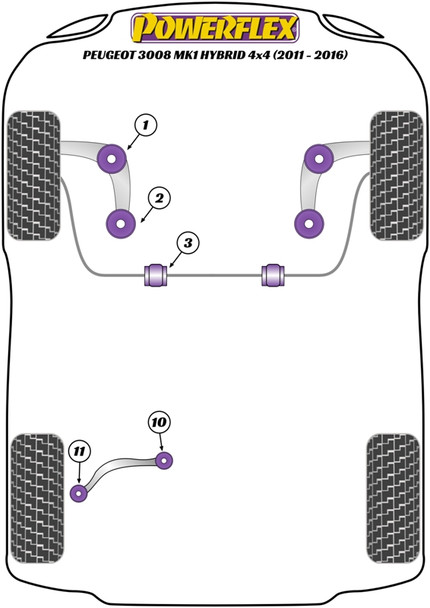 PFR50-610 Powerflex Rear Beam Rear Mounting Bush