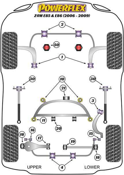 PFR5-4611 Powerflex Rear Subframe Rear Bush