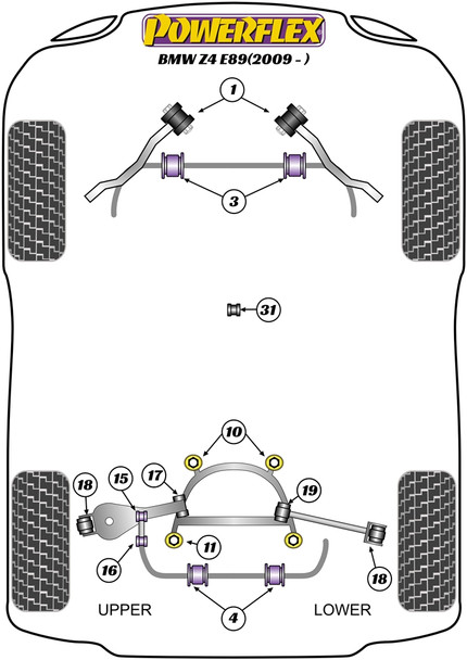 PFR5-4611 Powerflex Rear Subframe Rear Bush