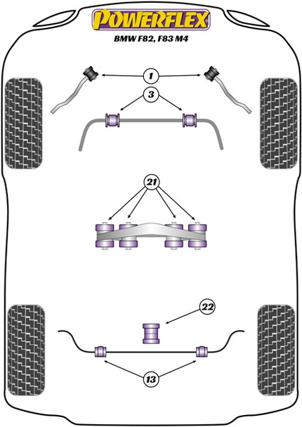 PFF5-1203-26.5 Powerflex Front Anti Roll Bar Bush 26.5mm