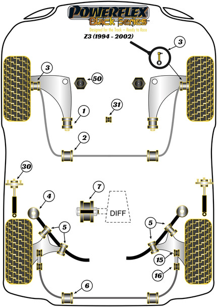 PFF5-4650BLK Powerflex Engine Mount