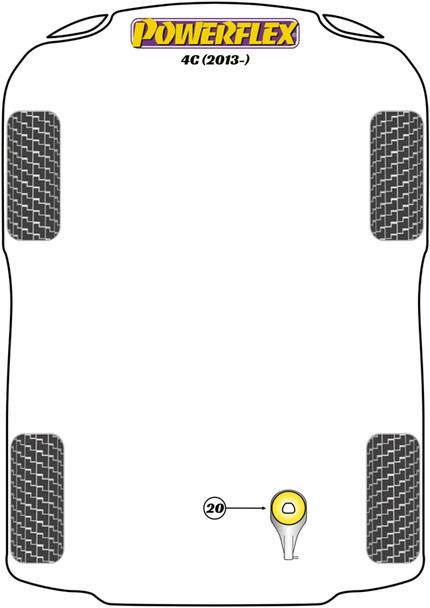 PF1-1020 Powerflex Lower Engine Mount Bush Insert