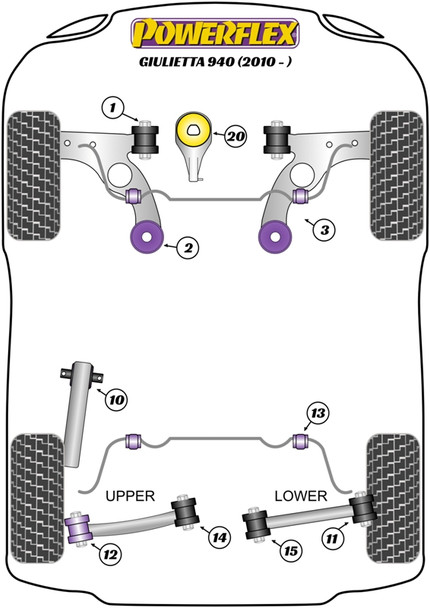 PFR1-1010 Powerflex Rear Trailing Arm to Chassis Bush