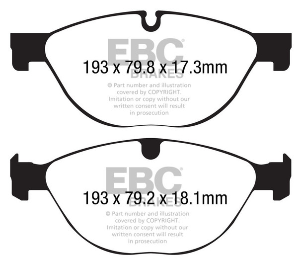 DP42191R EBC Yellowstuff Street and Track Brake Pads (FRONT)