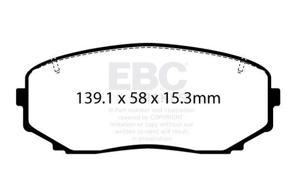 DPX2463 EBC Ultimax OEM Replacement Brake Pads (FRONT)