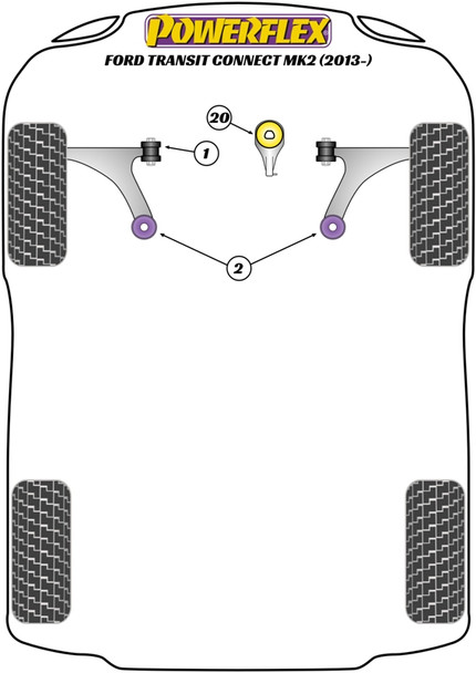 PFF19-1822 Powerflex Lower Torque Mount Bracket & Bush, Fast Road