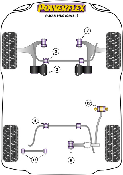 PFF19-1822 Powerflex Lower Torque Mount Bracket & Bush, Fast Road