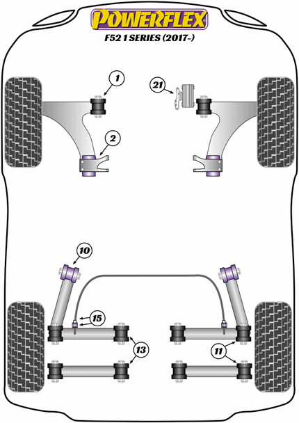 PFF5-1302G Powerflex Front Arm Rear Bush Caster Offset