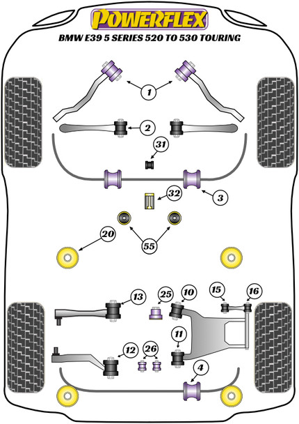 PFF5-4655 Powerflex Transmission Mounting Bush (Fast Road)