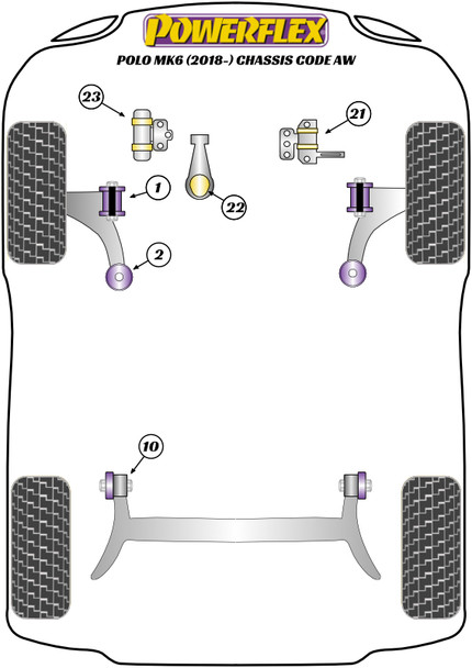 PFF85-802 Powerflex Front Wishbone Rear Bush